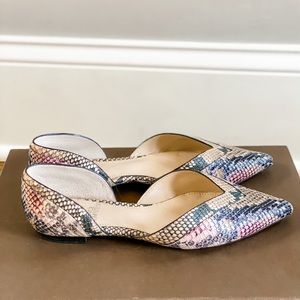 Vince Camuto snakeskin flats.